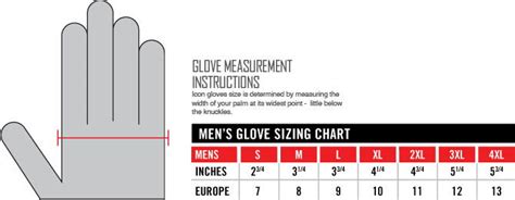 Glove Sizing and Fit Z1R 243 Gloves